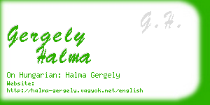 gergely halma business card